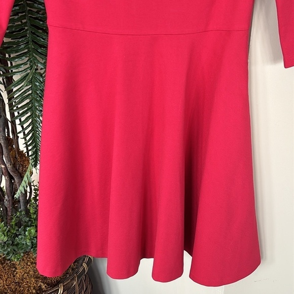 NWOT Kate Spade Red Mini Dress 3/4 Sleeves A-Line Minimalist Simple Elegant - Picture 4 of 15